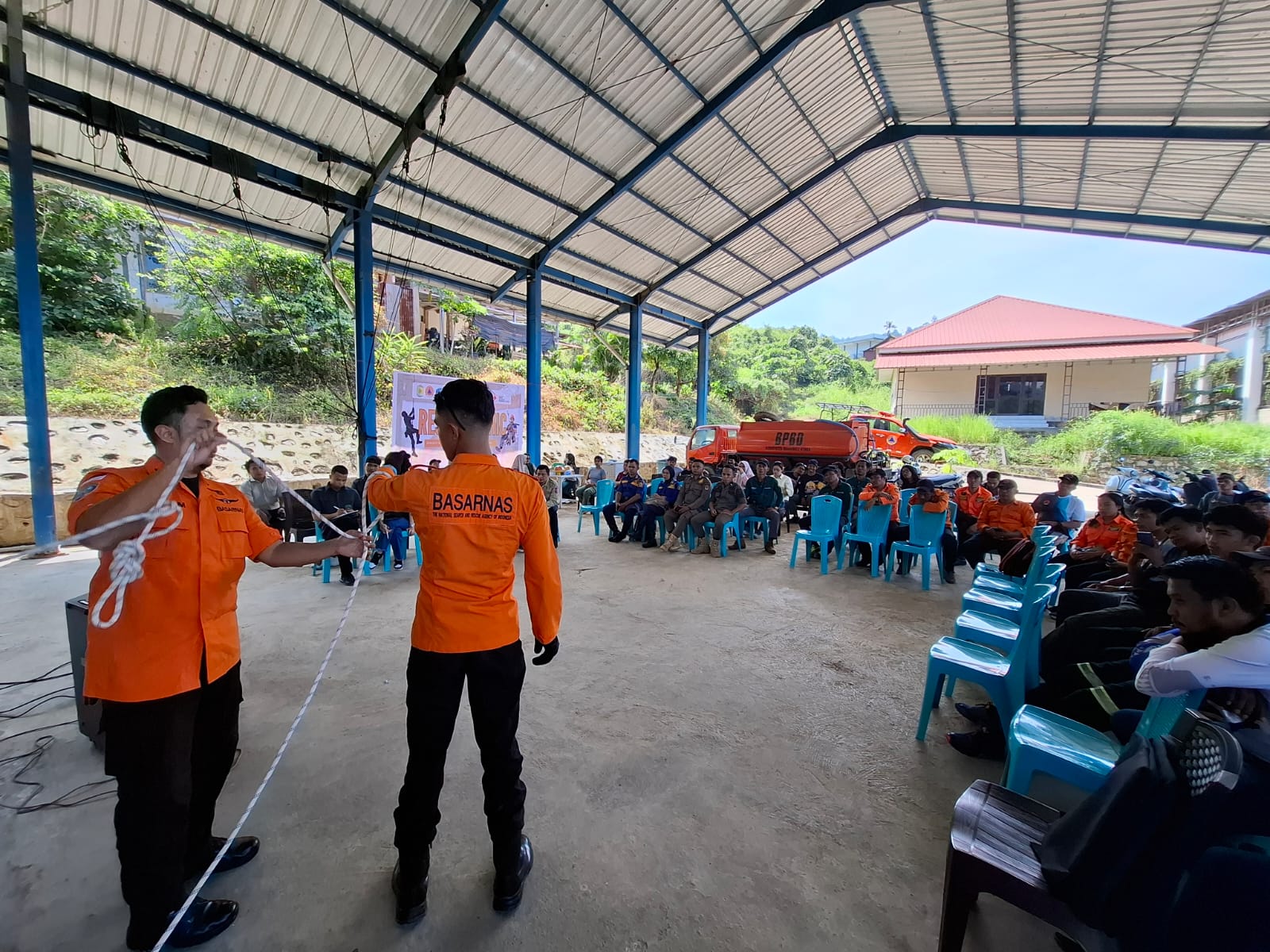Perkuat Kesiapsiagaan Bencana, Pos Sar Morowali Latih Bpbd Teknik Hart Di Morowali Utara